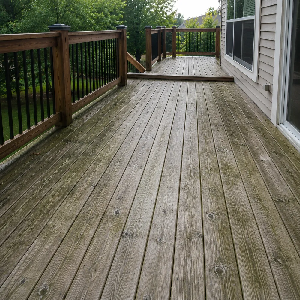 Before and after Driveway & Patio Cleaning