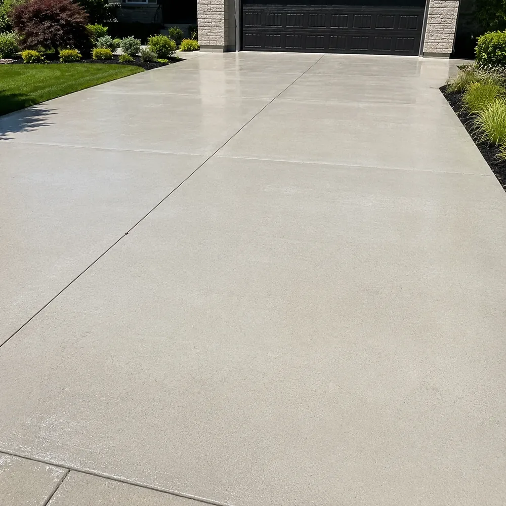 Before and after Driveway & Patio Cleaning